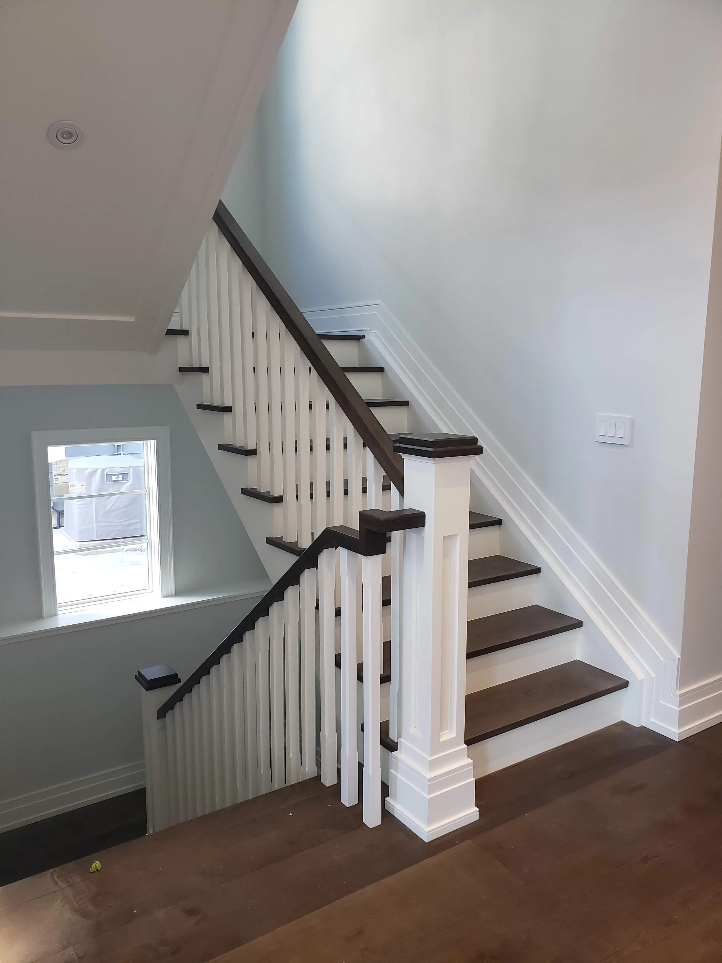 Staircase staining and refinishing by Belardi Brothers — Toronto GTA
